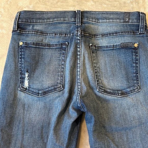7 For All Mankind Relaxed Skinny Blue Denim Jeans Wmn’s Sz 28 - Picture 7 of 11